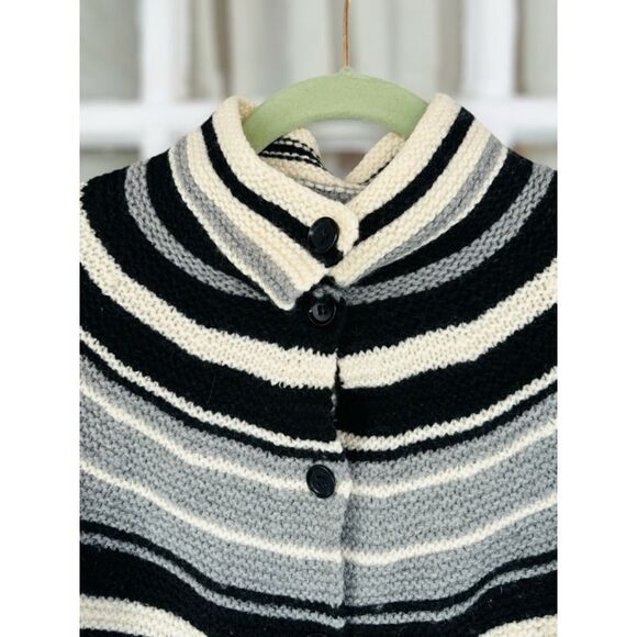 The Wrights Womens Medium Striped Button Up Sweater Cardigan • Pockets Knit - Picture 9 of 12
